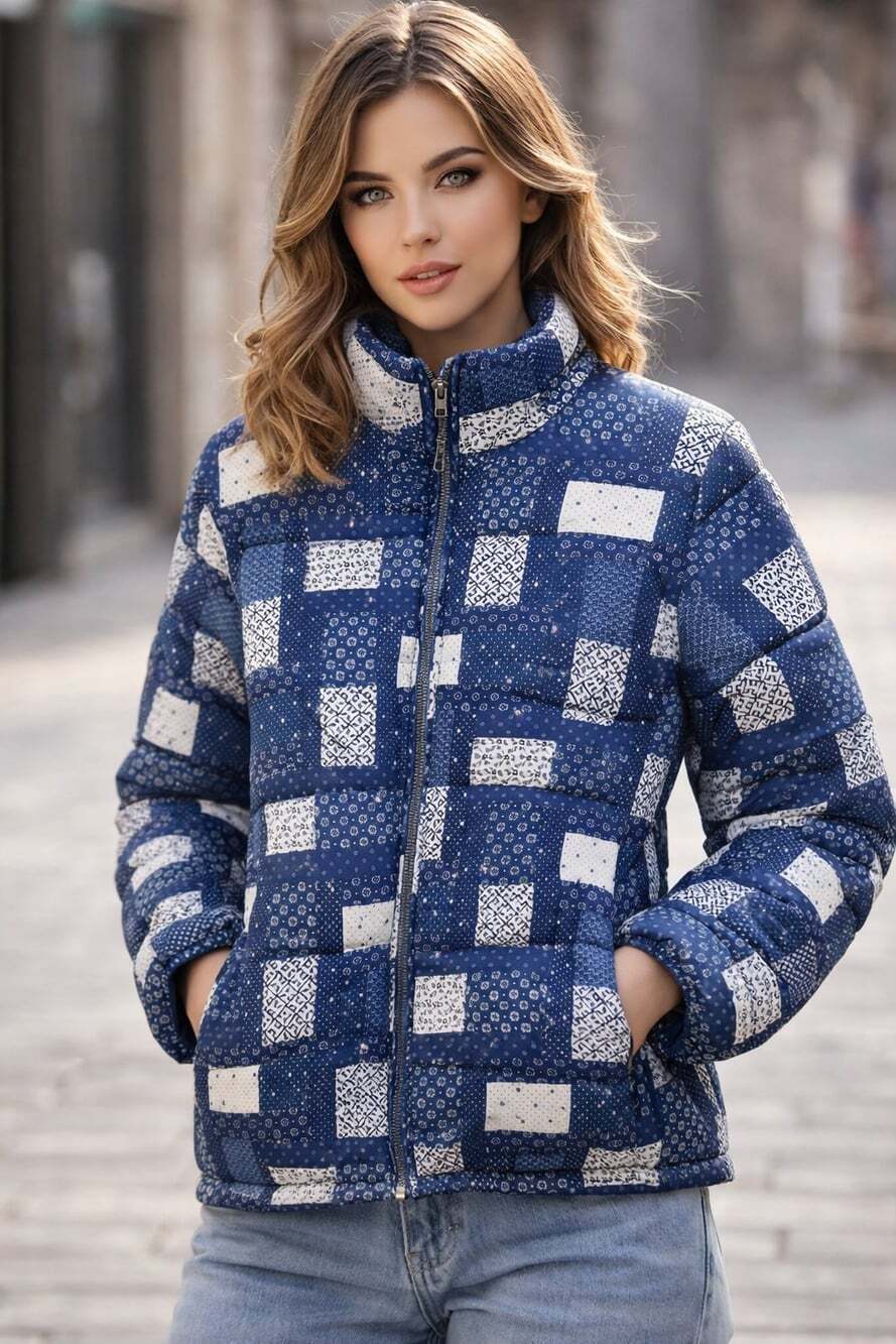 NWT Tommy Hilfiger womens patchwork primaloft adaptive jacket puffer 2XL XXL D25